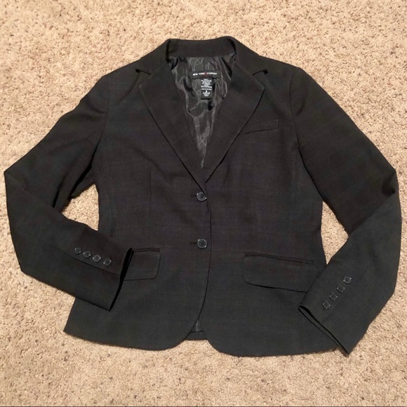 New York & Company Jackets & Blazers - Women’s New York & Co gray plaid blazer size 8